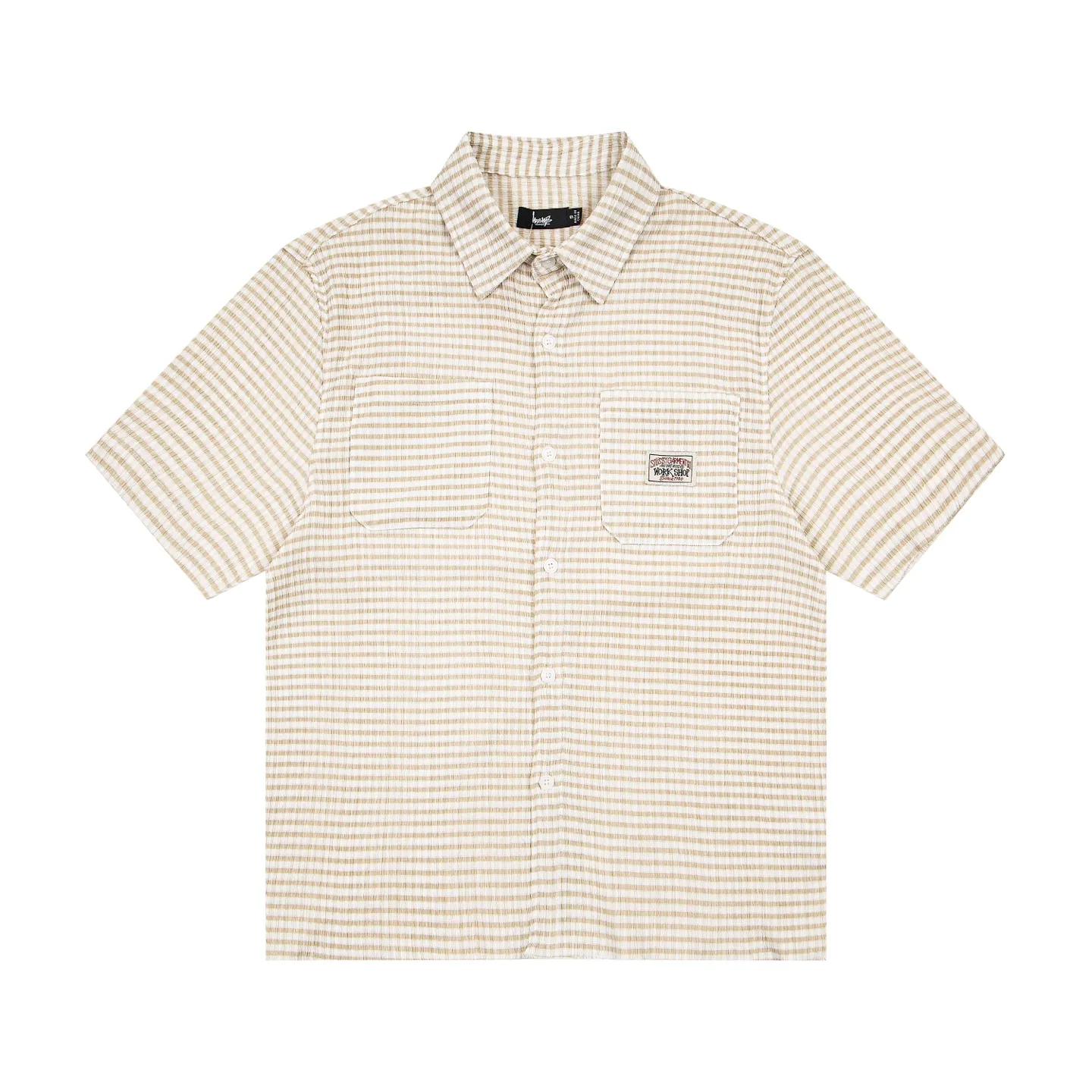 XY 6915# P80（ Quality ） Stussy CRINKLED CHECK SS SHIRT logo Same Style ：Black Royal Blue Size：S M L XL ： ：
